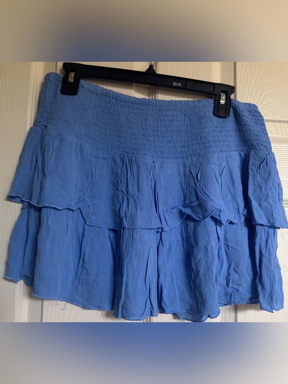 NWT Love Tree Blue Tiered Ruffle Mini Skirt, Various Sizes